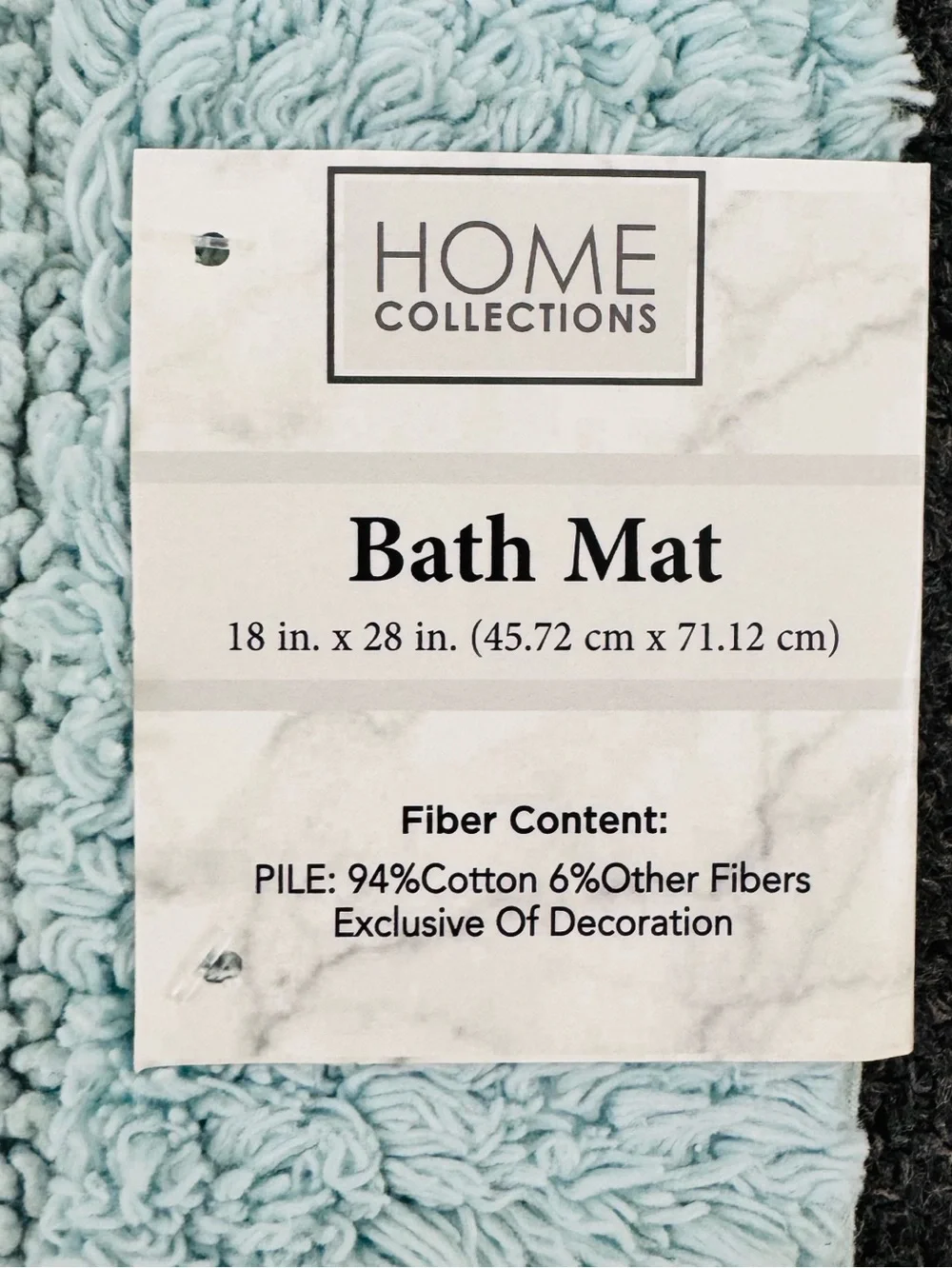 Home Collections Pom Pom Bath Mat Cotton Aqua Blue Lot of Two 18x28 NWT